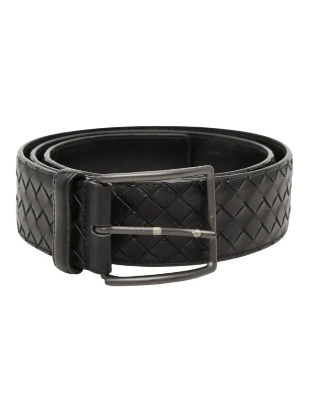 Bottega Veneta Intrecciato Belt 95 38 Black Leather